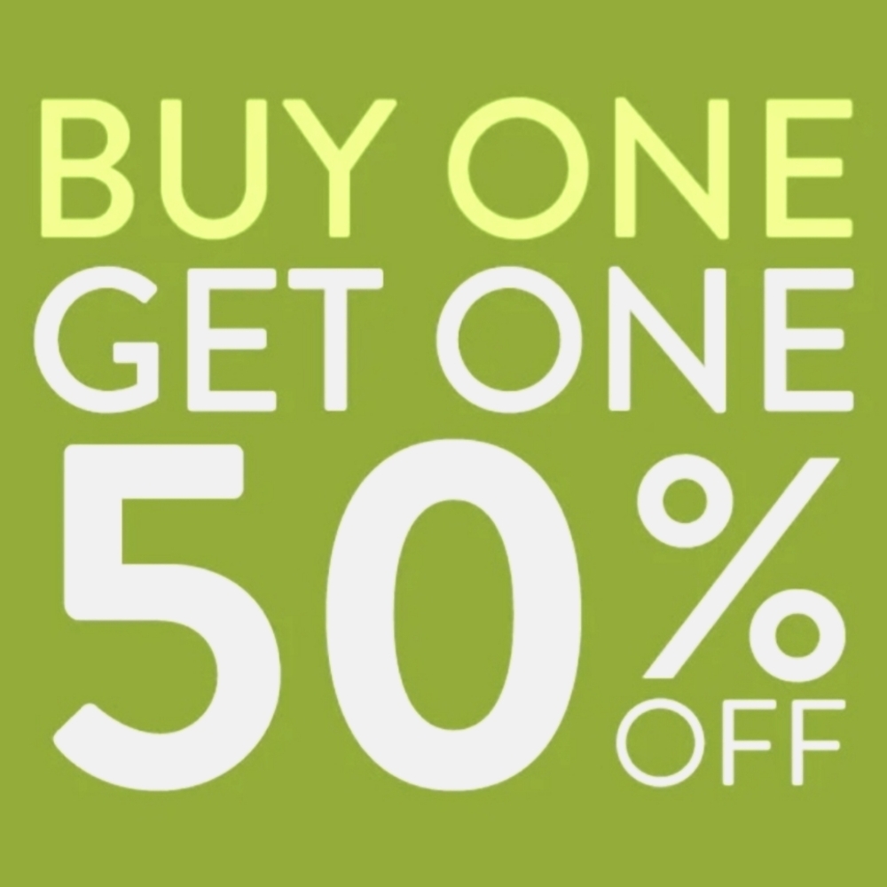 BOGO 50% OFF